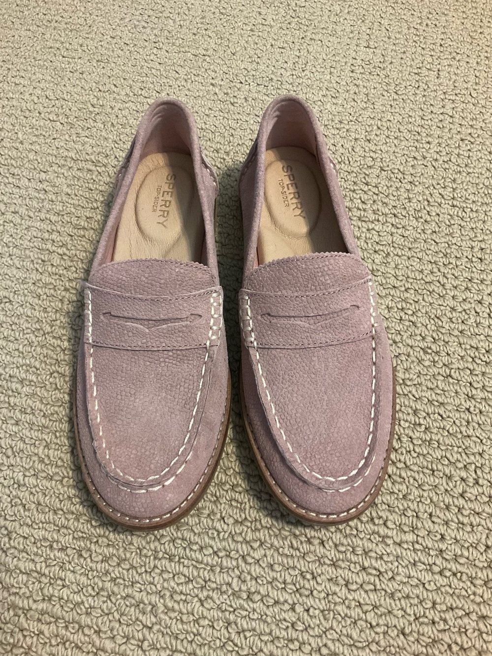 Sperry Women’s Suede Penny Loafers in Dusty Mauve Pink Size 5 CUTE!